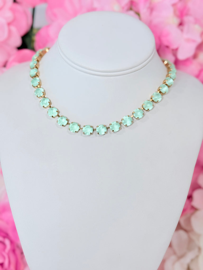 Oakland Swarovski Necklace - Candy Crush Chrysolite Matte Glow