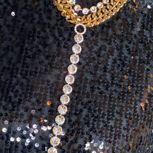 Gold Swarovski Drop Cara Necklace