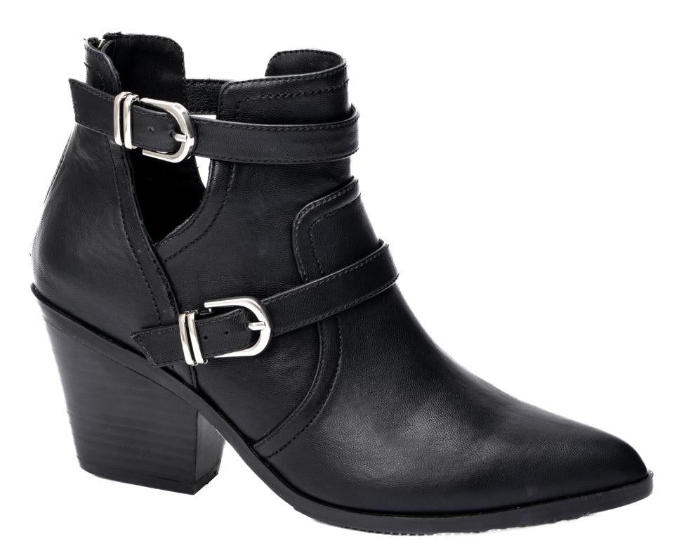 Girls Night Black Buckle Boots