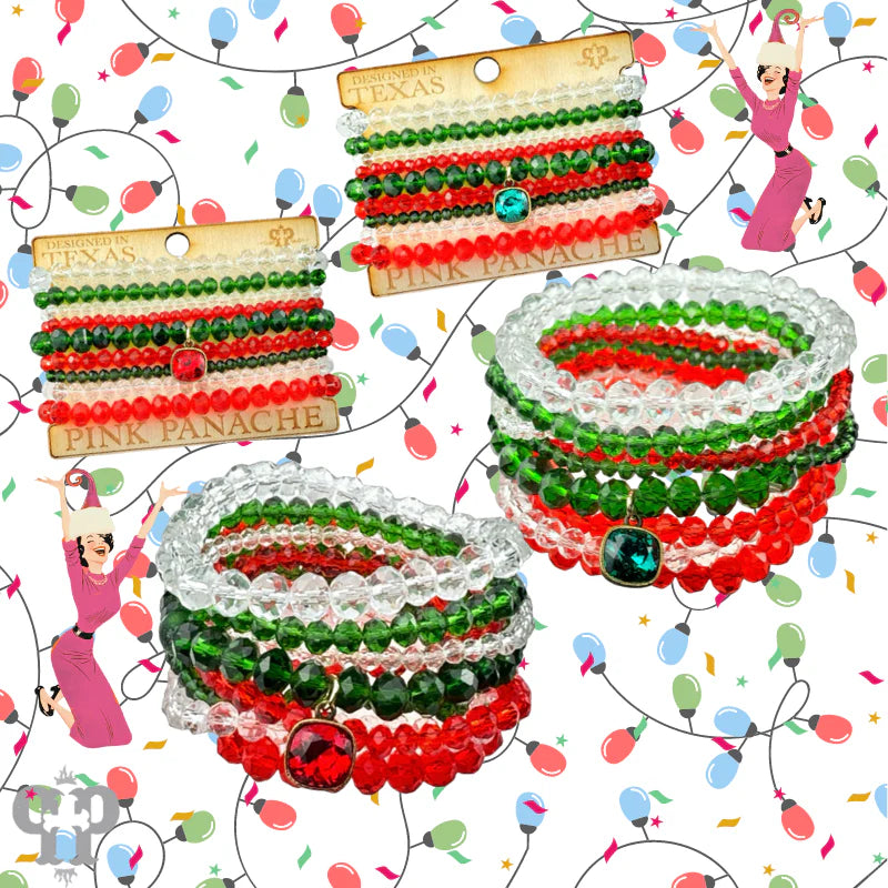 Holiday Cheers Beaded Bracelet Set