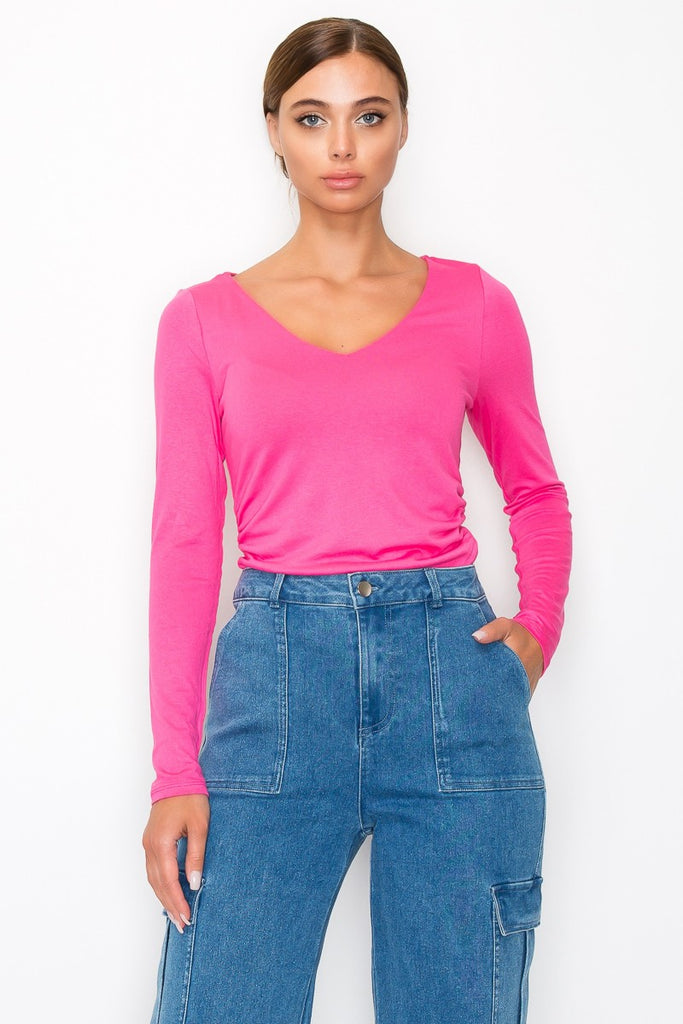 Not Your Average Basics Top- Hot Pink