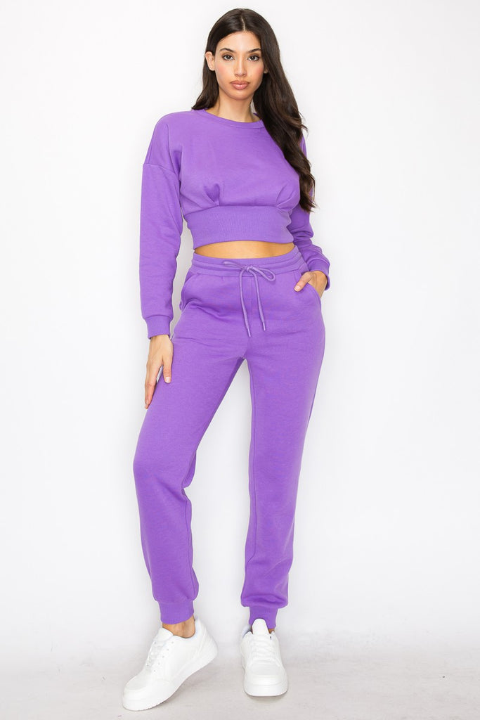 Twilight Sweatshirt & Pant Set- Purple