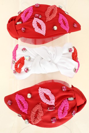 White Kiss Me More Knot Headband