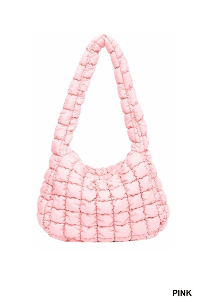 Large Quilted Puffer Handbag