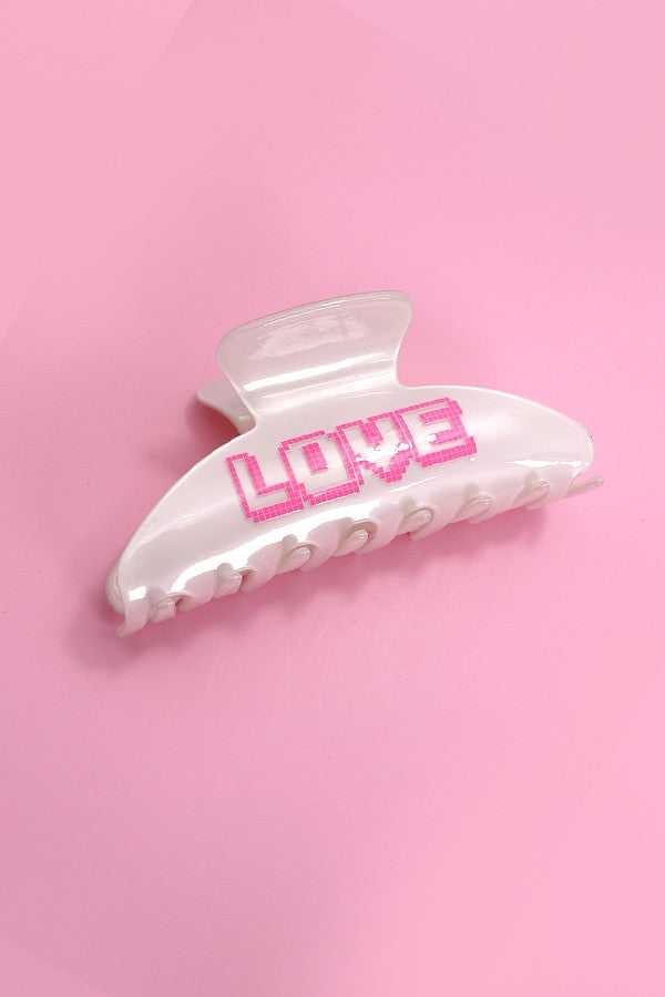 Love Forever Pink Claw Hair Clip