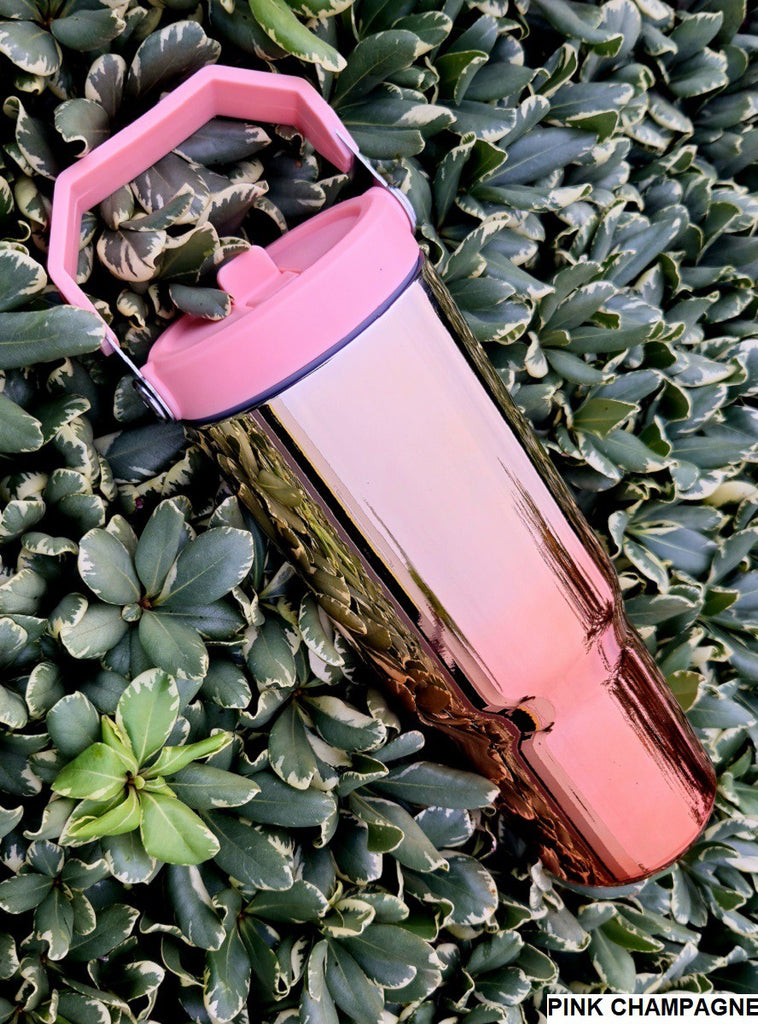 Pink Champagne 30oz Stainless Steel Flip Tumbler