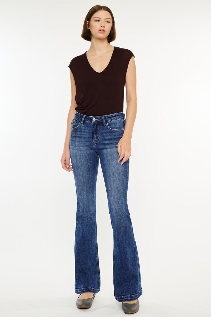 Lindale Mid Rise Flare Denim Jeans