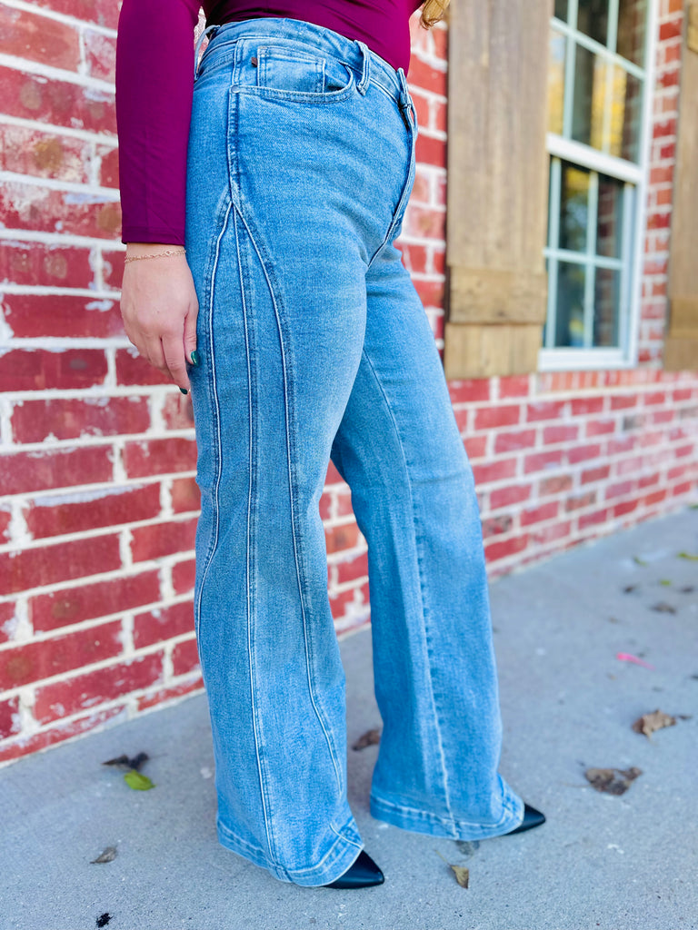 Retro Revival Wide Leg Denim Jeans