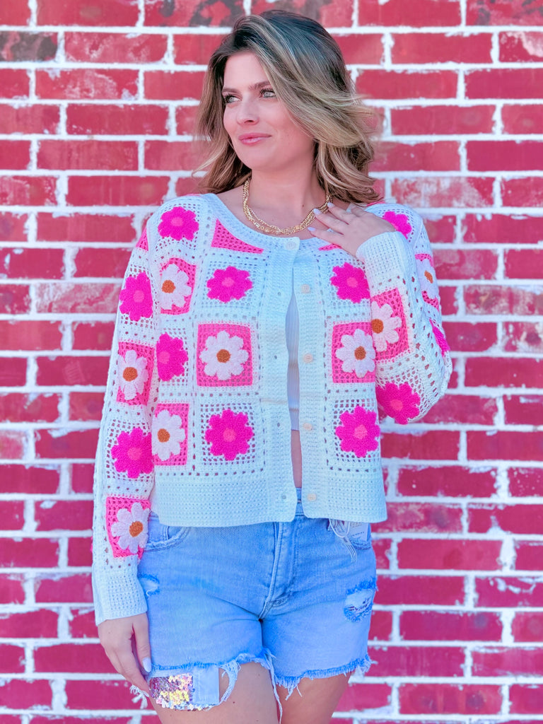 Flower Crochet Lace Cardigan Top