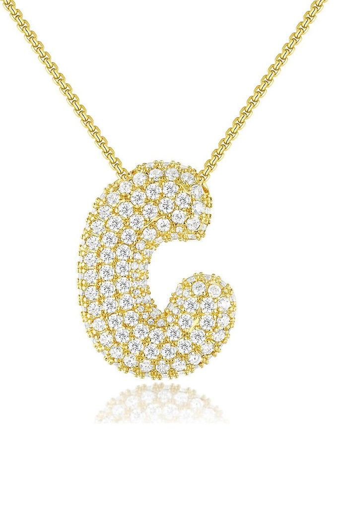 Pure Lux Crystal Monogram Necklace