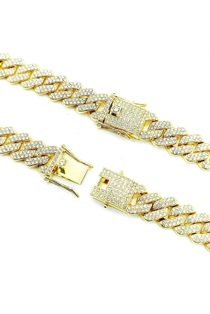 Tila Golden Chain Crystal Necklace