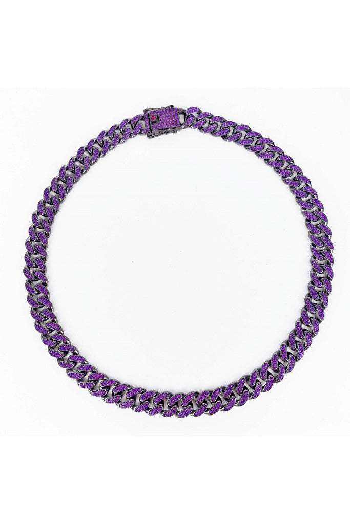 Tila Purple Smutt Crystal Necklace