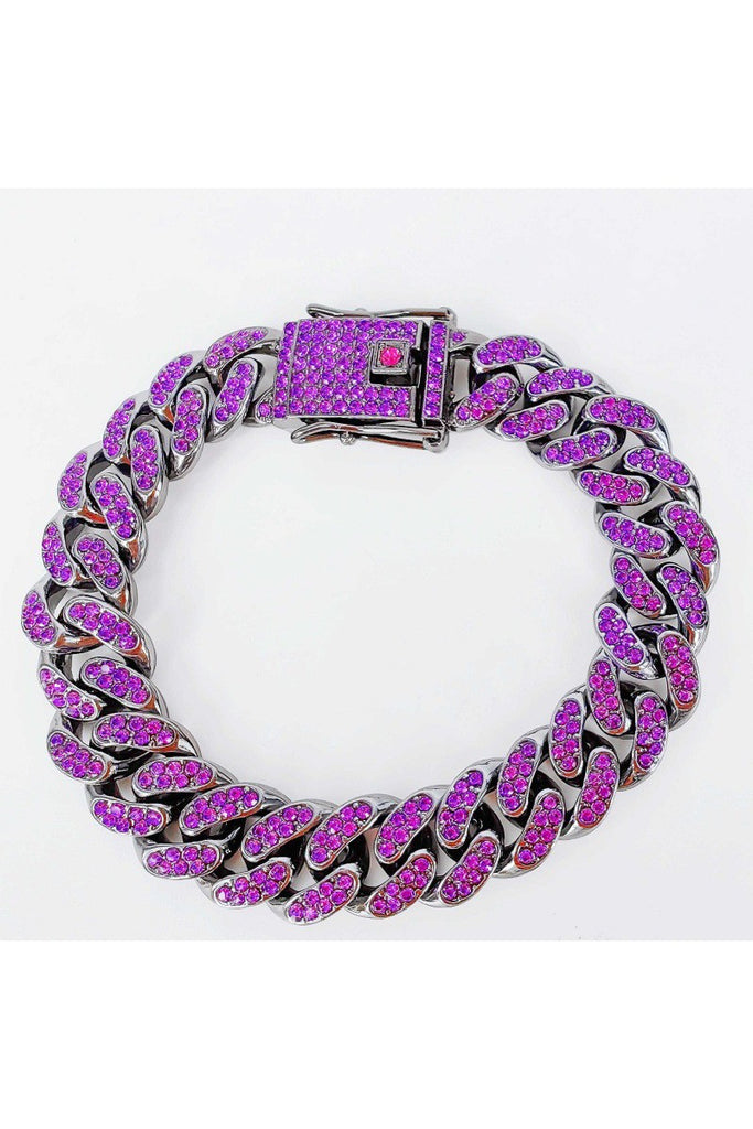 Tila Smutt & Purple Crystal Bracelet