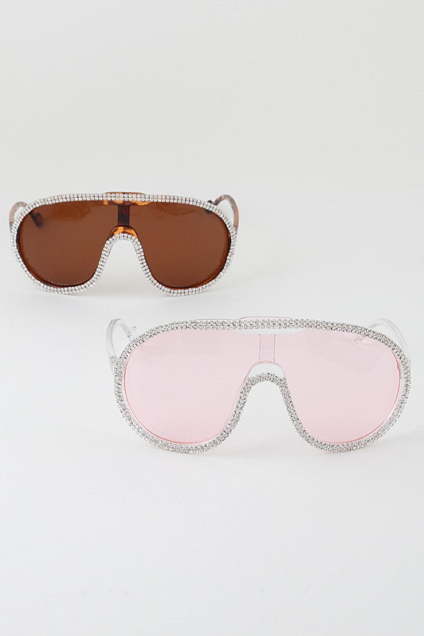 Cute in Chrome Rhinestone Sunglasses (options)