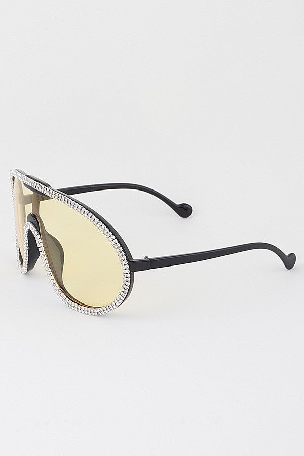 Cute in Chrome Rhinestone Sunglasses (options)