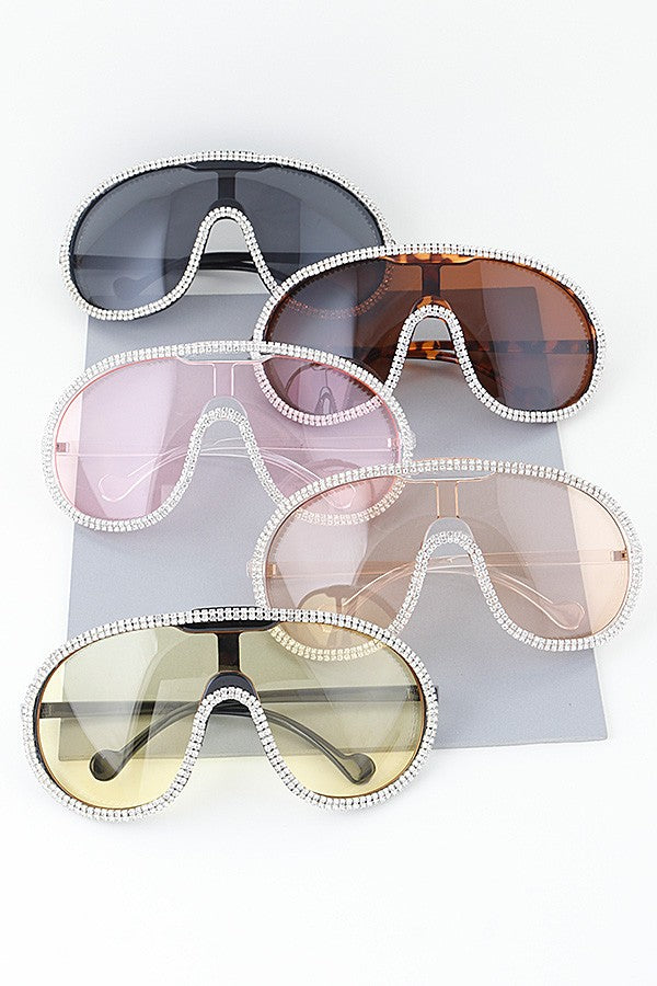 Cute in Chrome Rhinestone Sunglasses (options)