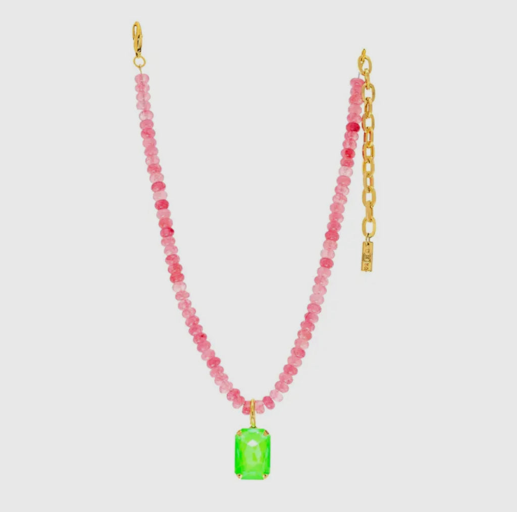 Denton Pink and Green Necklace by Tova