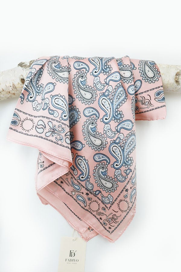 Paisley Printed Silk Bandana Scarf (Copy)