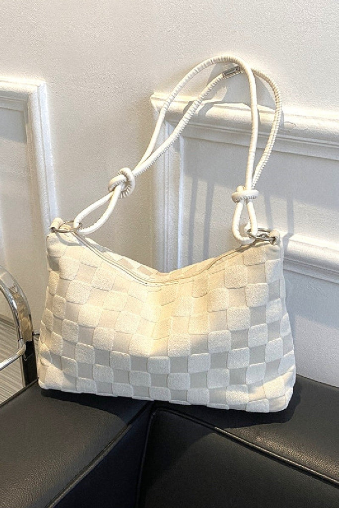 Charmingly Checkered Purse - Ivory