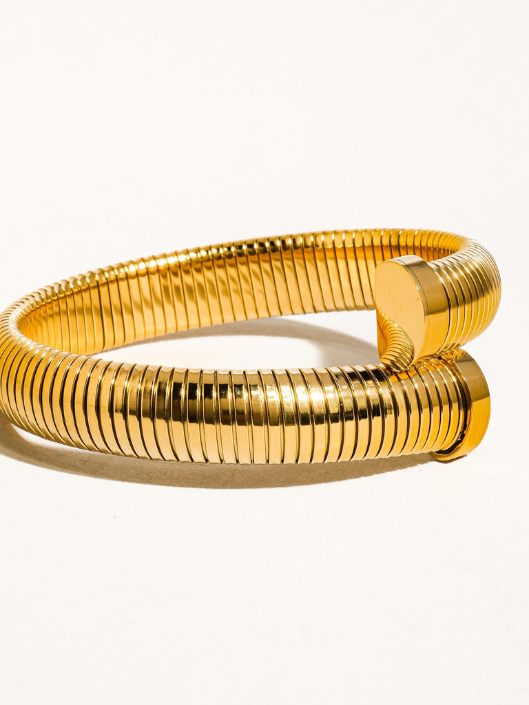 18K Wrap Around Bangle Bracelet