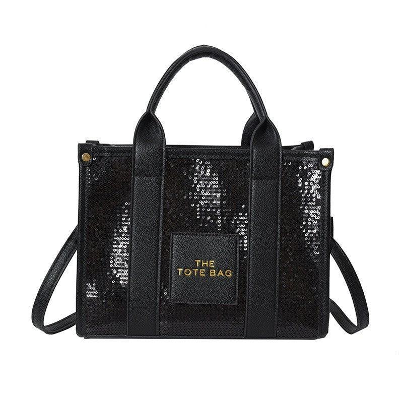 Medium Holliday Black- The Tote Bag Sequin