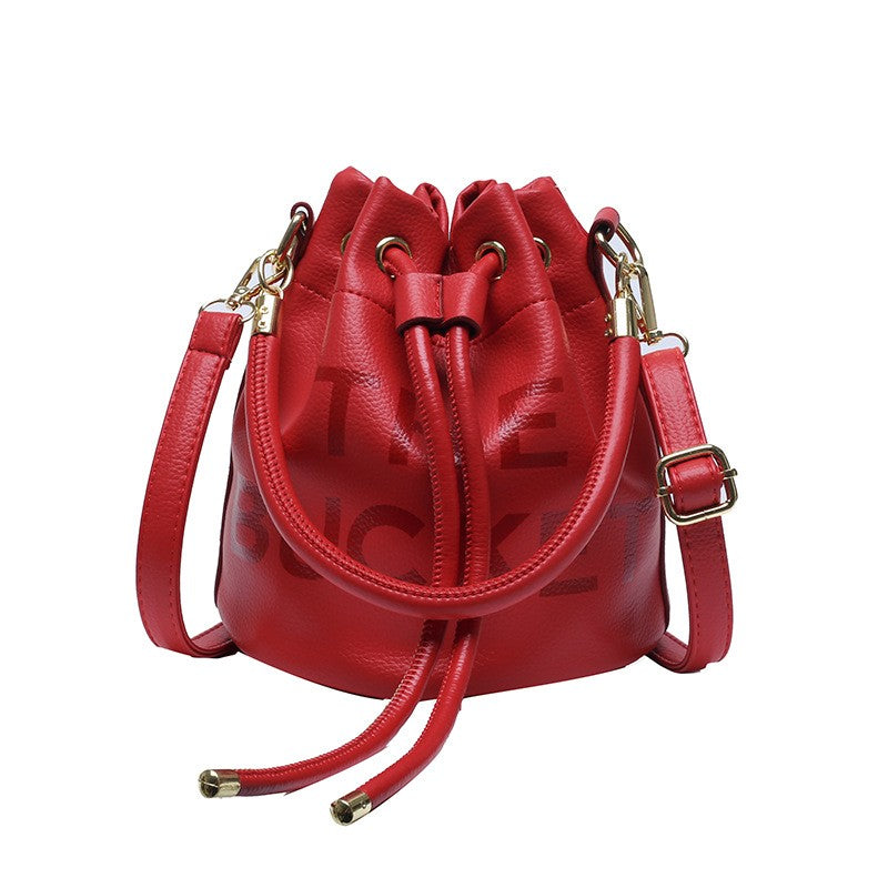 The Bucket Purse Bag - Red