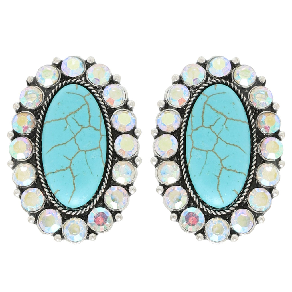 Southwestern Charm Turquoise Stone Earrings