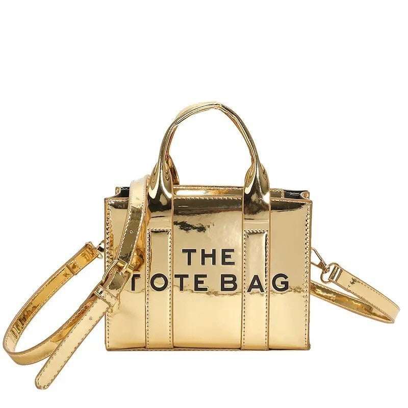 Gold - The Tote Bag Metallic Patent Leather Mini Purse