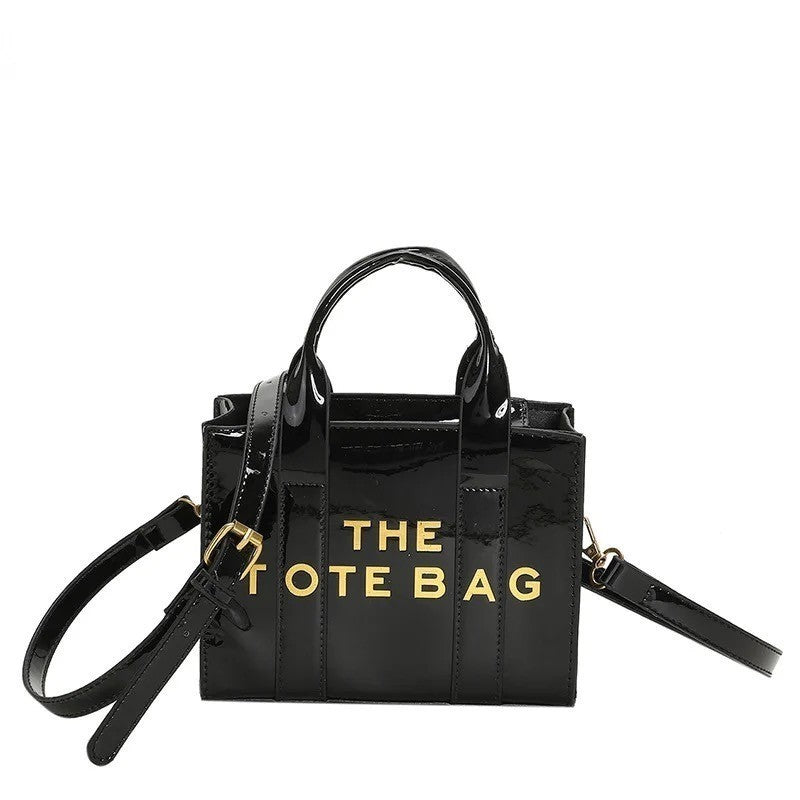 Black - The Tote Bag Metallic Patent Leather Mini Purse