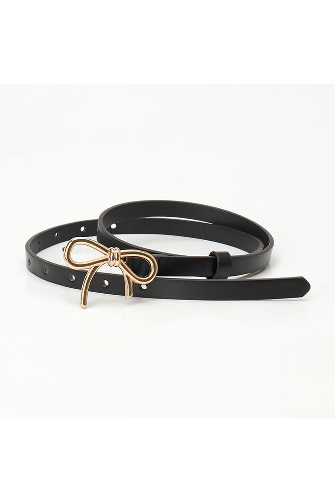 Bows & Glory Faux Leather Belt - Black