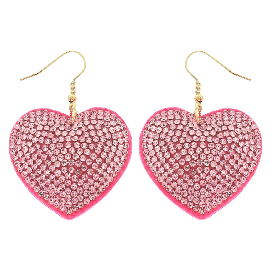 Dazzling Blush Hearts Earrings