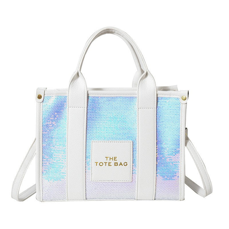 Medium Snow White - The Tote Bag Sequin