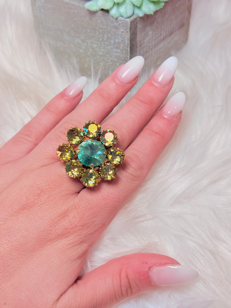 Chrisley Swarovski Flower Ring (Color Options!)