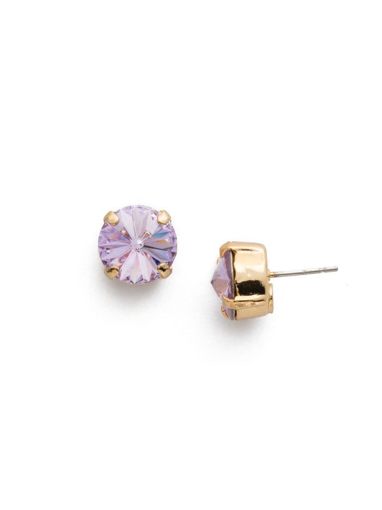 London Stud Earrings - ECM14BGVI: Purple