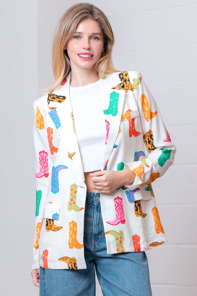 High Noon Boot Print Blazer
