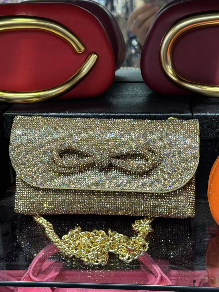 Sparkle & Shine Rhinestone Crossbody - Gold