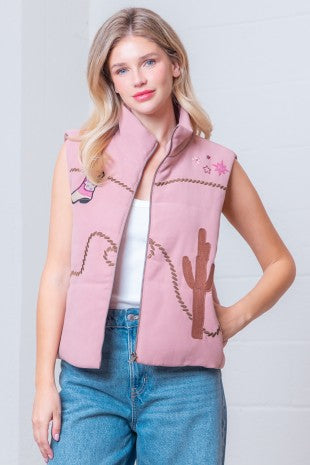 Desert Stitch Embroidered Vest