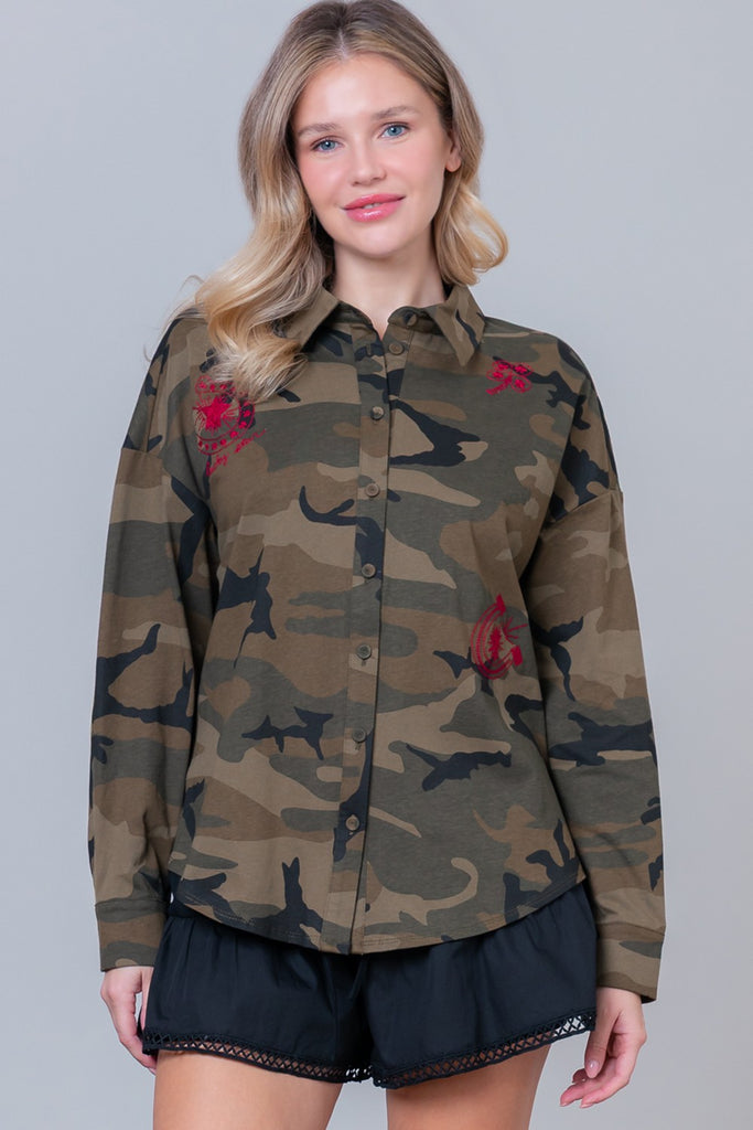 Stitched in Camo Button-Up