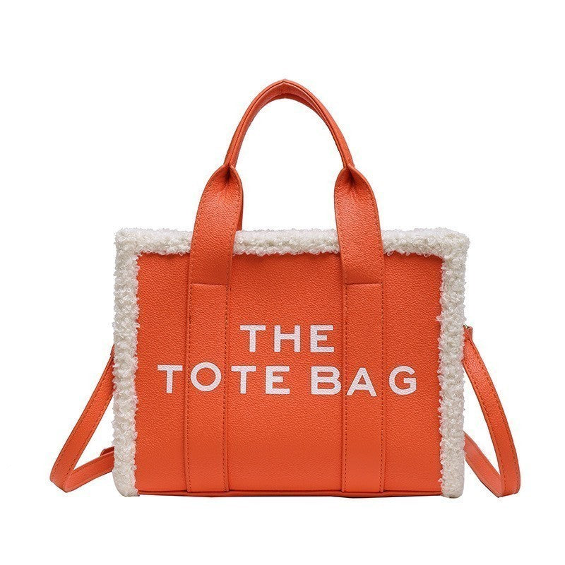 The luxe Fur Tote Bag - Orange