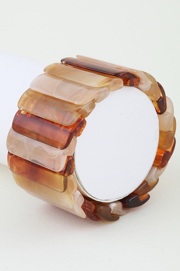 Marble Muse Scale Cuff Bracelet - BROWN