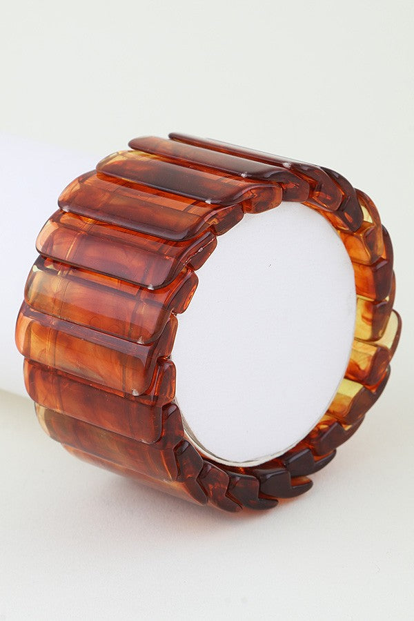 Marble Muse Scale Cuff Bracelet - DARK BROWN
