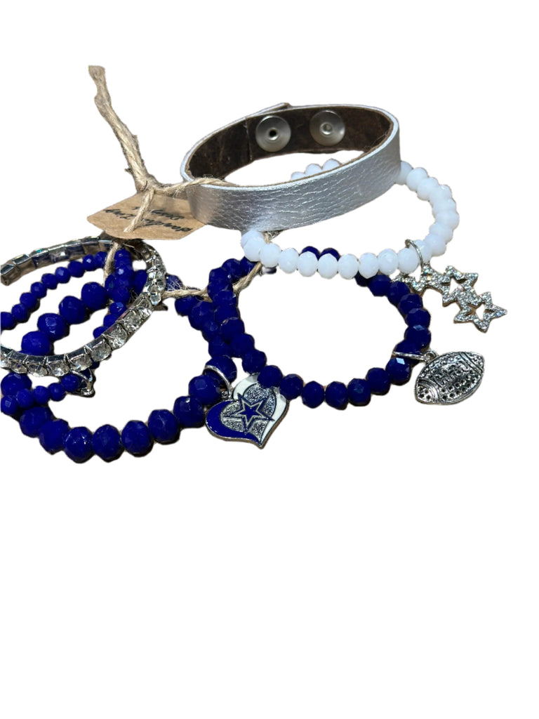 Dallas Fan Girl Cuff & Bracelet Set