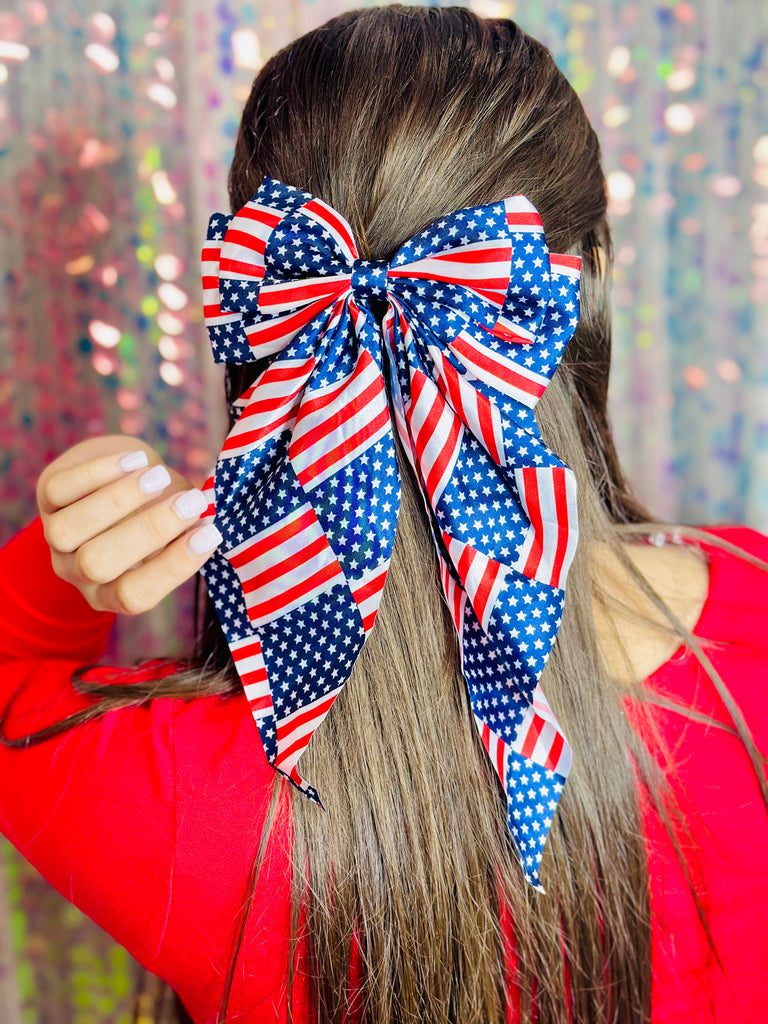 Feelin Patriotic Hair Bow Clip