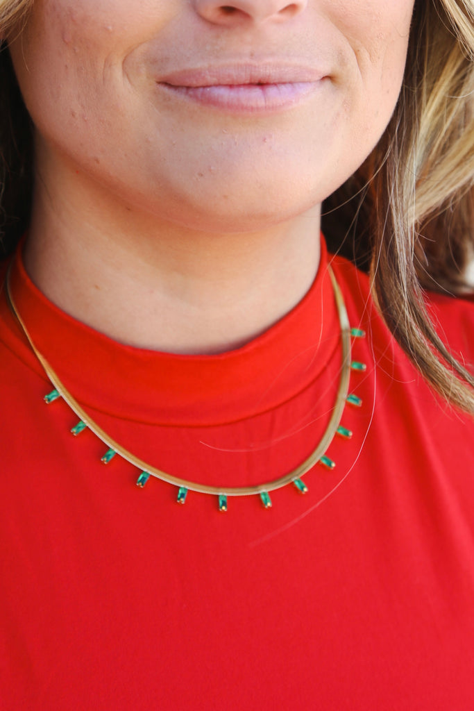 The Emerald All Around Diamond Necklace