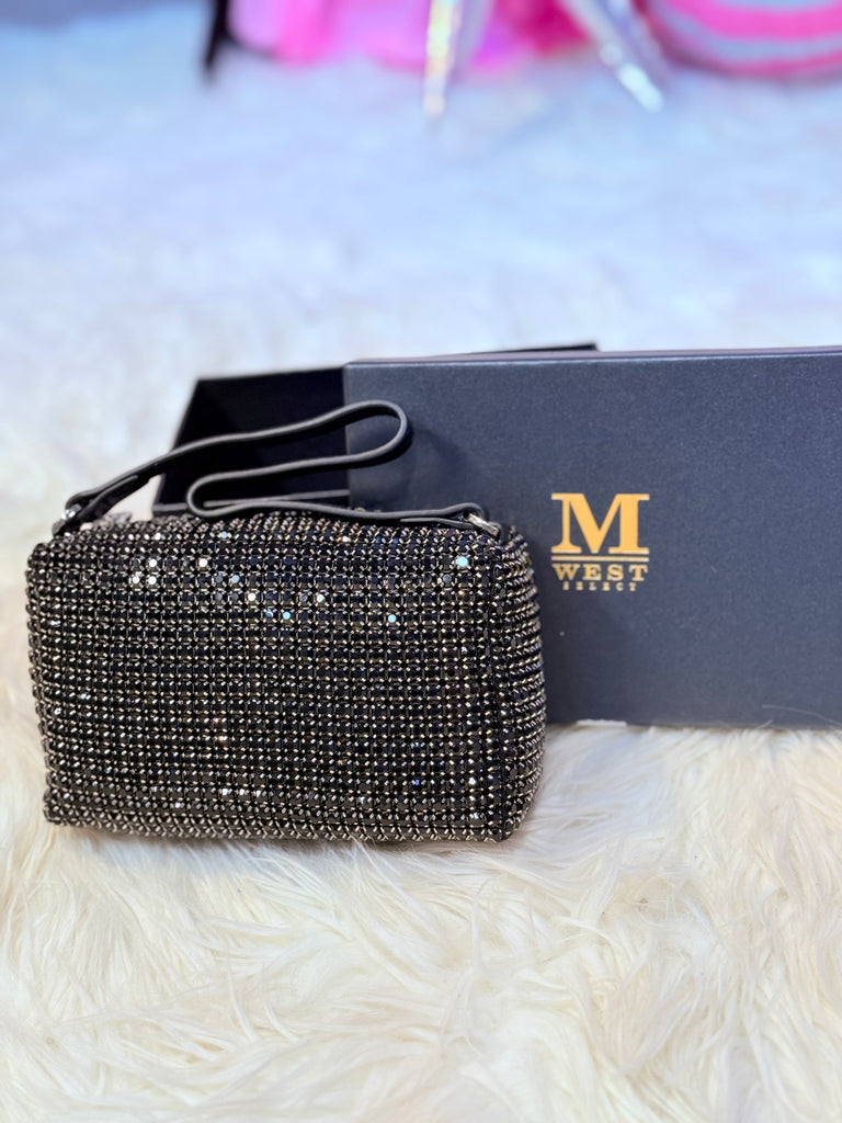 Montana West Crystal Covered Handbag Purse - Smutt