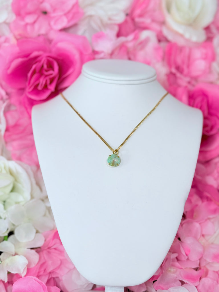 Talia Statement Swarovski Necklace - Mint Ignite