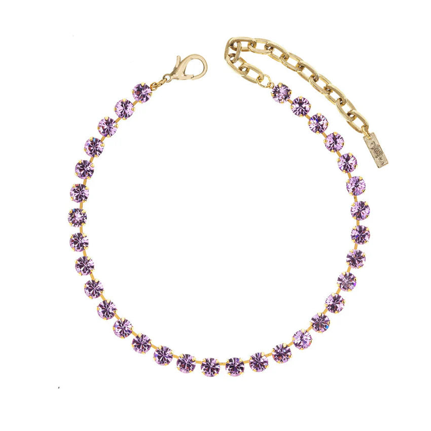 Oakland Swarovski Necklace in Lilac