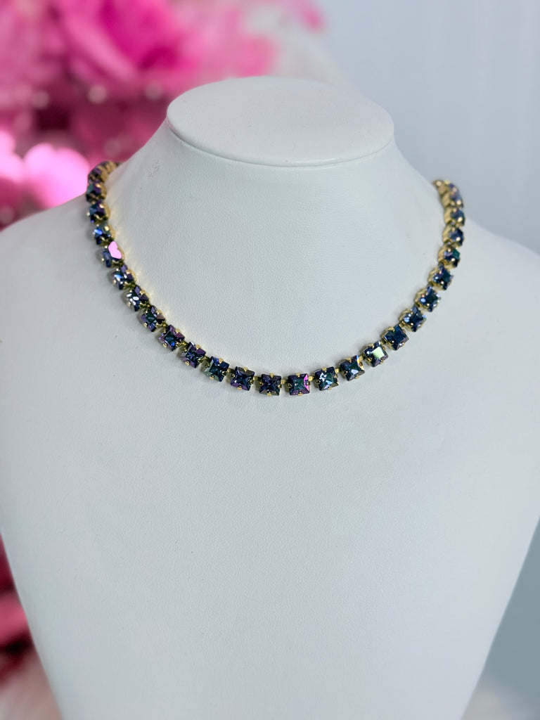 Athena Swarovski Necklace in Tanzanite Glimmer