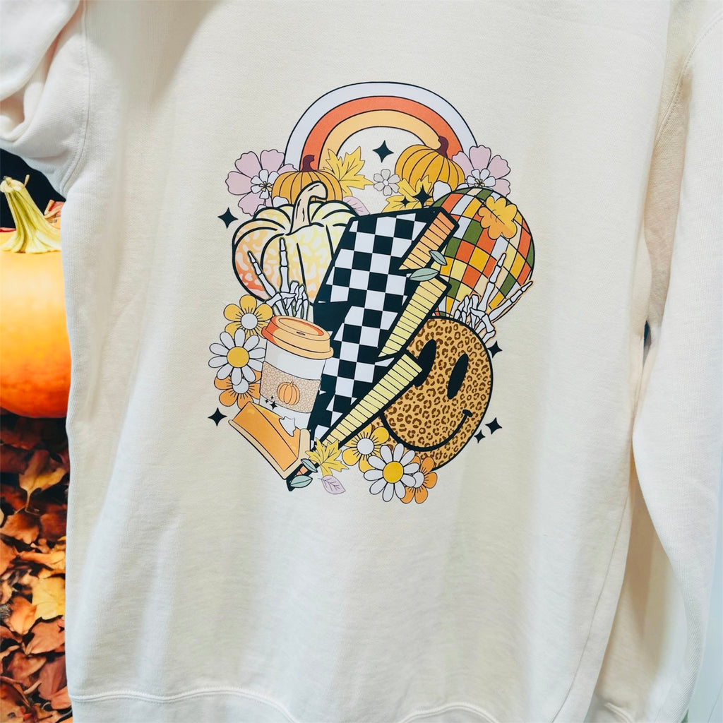 Groovy This Fall Graphic Pullover