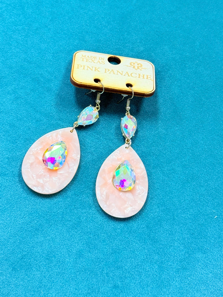 Pink Iridescence Dangle Earrings